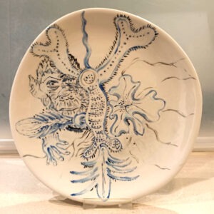 Organischer Desserteller ø 23 cm, von Kerstin Bannach