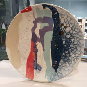Bemalter Teller von Tina Bergermann, Durchmesser 40 cm